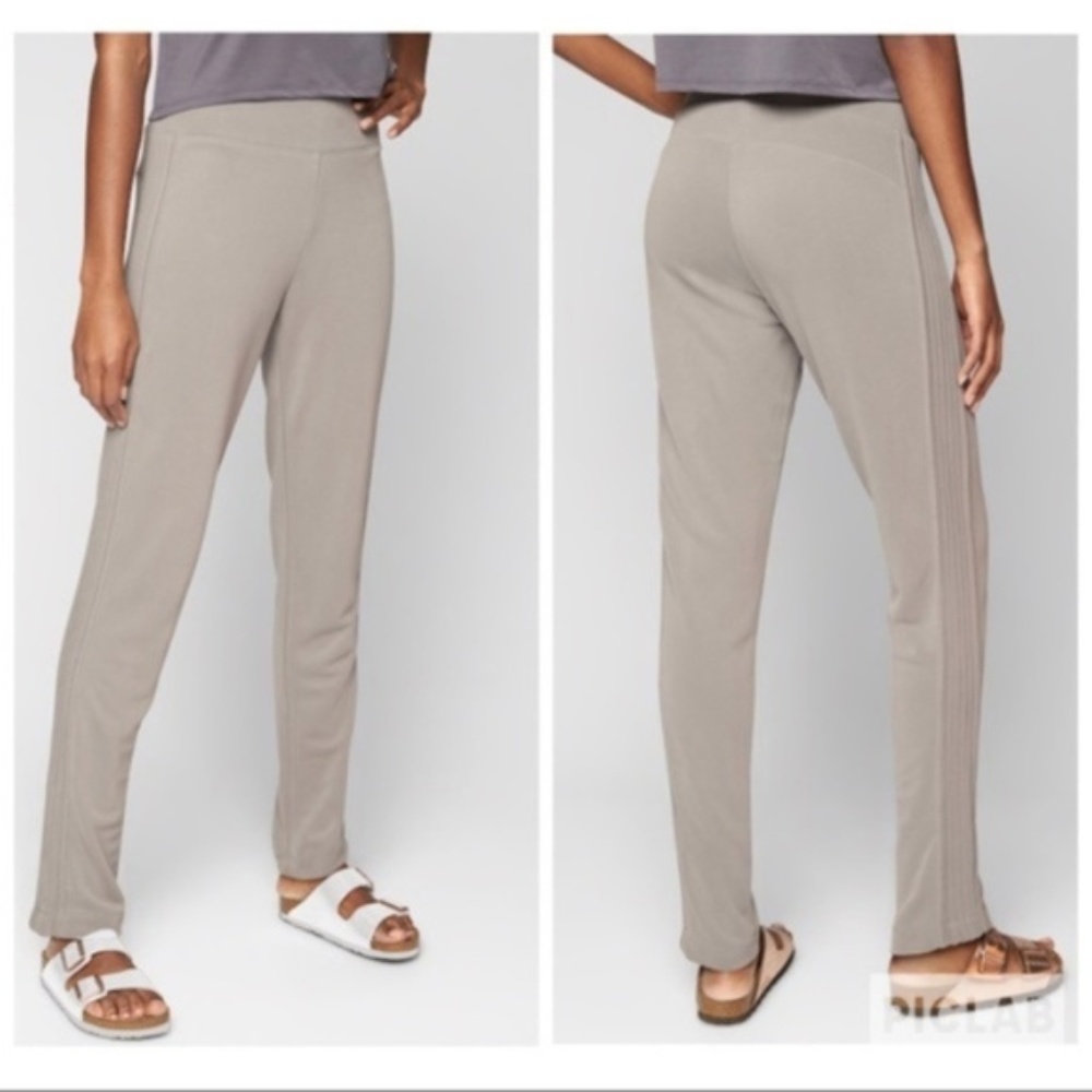 Athleta Grey Stripe Casual Pants Size Medium